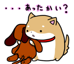 shiitan japsnese midget shiba in winter sticker #9236058