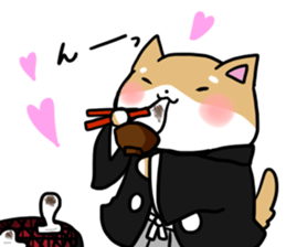 shiitan japsnese midget shiba in winter sticker #9236077