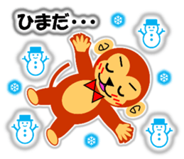 A HAPPY NEW YEAR!! (a little monkey boy) sticker #9237306