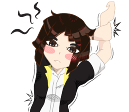 Cartoon Girl anime drawing v.update02 sticker #9237525