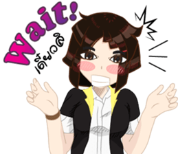 Cartoon Girl anime drawing v.update02 sticker #9237531