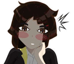 Cartoon Girl anime drawing v.update02 sticker #9237533