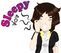 Cartoon Girl anime drawing v.update02 sticker #9237538