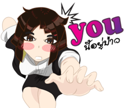 Cartoon Girl anime drawing v.update02 sticker #9237539