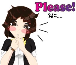 Cartoon Girl anime drawing v.update02 sticker #9237541