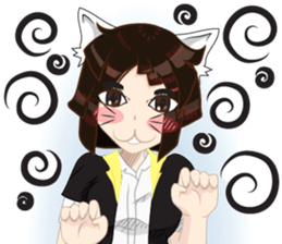 Cartoon Girl anime drawing v.update02 sticker #9237553