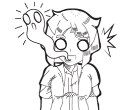 Cartoon Girl anime drawing v.update02 sticker #9237554