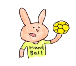 handball rabibit sticker #9237840
