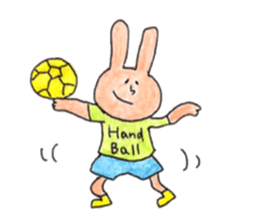 handball rabibit sticker #9237841