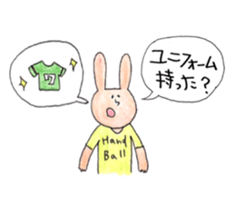 handball rabibit sticker #9237845