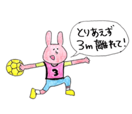 handball rabibit sticker #9237847