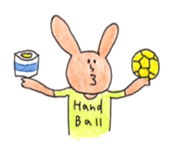 handball rabibit sticker #9237849