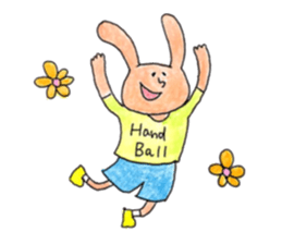 handball rabibit sticker #9237856