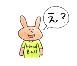 handball rabibit sticker #9237859