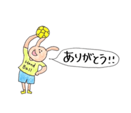 handball rabibit sticker #9237866