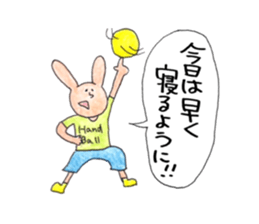 handball rabibit sticker #9237875