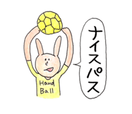 handball rabibit sticker #9237876