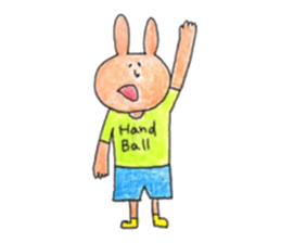 handball rabibit sticker #9237879