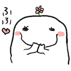 Loose & cute ghost of rice cake.