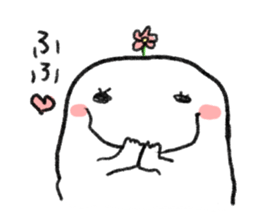 Loose & cute ghost of rice cake. sticker #9238320