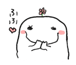 Loose & cute ghost of rice cake. sticker #9238320