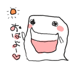 Loose & cute ghost of rice cake. sticker #9238326