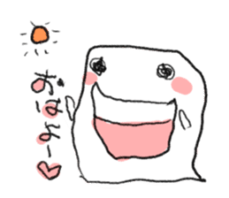 Loose & cute ghost of rice cake. sticker #9238326