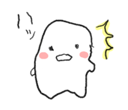Loose & cute ghost of rice cake. sticker #9238329