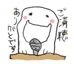 Loose & cute ghost of rice cake. sticker #9238331