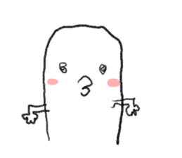 Loose & cute ghost of rice cake. sticker #9238334