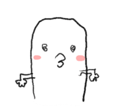 Loose & cute ghost of rice cake. sticker #9238334