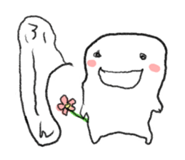 Loose & cute ghost of rice cake. sticker #9238337