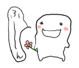 Loose & cute ghost of rice cake. sticker #9238337