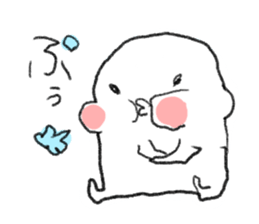 Loose & cute ghost of rice cake. sticker #9238343
