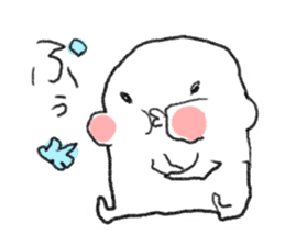 Loose & cute ghost of rice cake. sticker #9238343