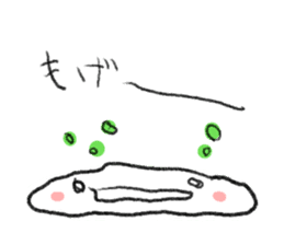 Loose & cute ghost of rice cake. sticker #9238346