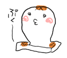 Loose & cute ghost of rice cake. sticker #9238358