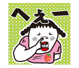 girl in pigtails suits sticker #9239563