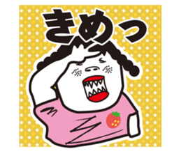 girl in pigtails suits sticker #9239564