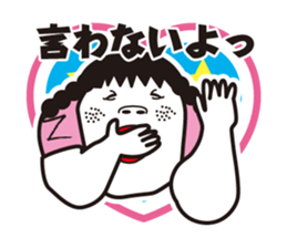 girl in pigtails suits sticker #9239571