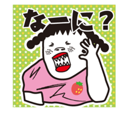 girl in pigtails suits sticker #9239575