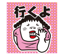 girl in pigtails suits sticker #9239576