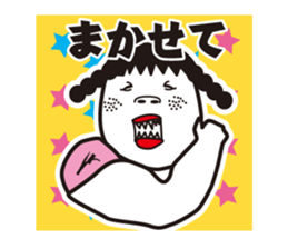 girl in pigtails suits sticker #9239578