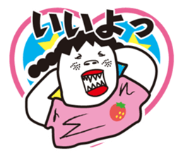 girl in pigtails suits sticker #9239580