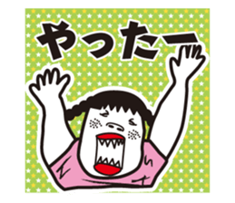 girl in pigtails suits sticker #9239582