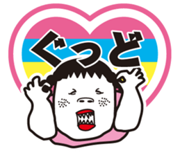 girl in pigtails suits sticker #9239587