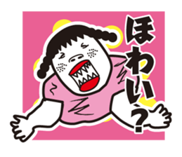 girl in pigtails suits sticker #9239588