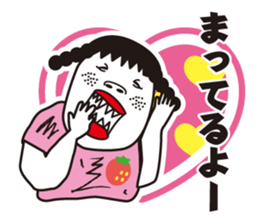 girl in pigtails suits sticker #9239590