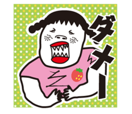 girl in pigtails suits sticker #9239592