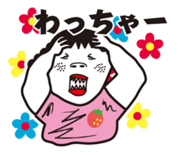 girl in pigtails suits sticker #9239596